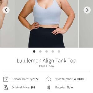 lululemon athletica Align Tank Top - Light Blue